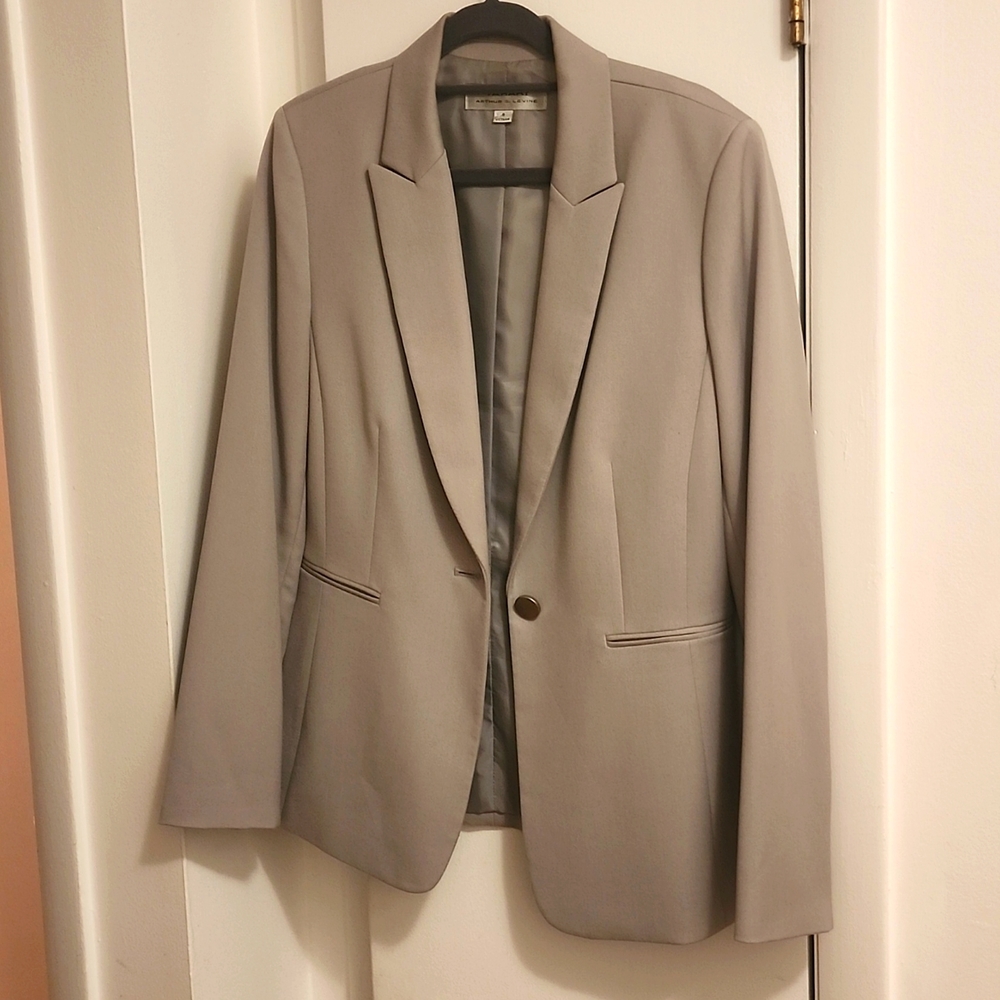 Tahari Light Gray Blazer